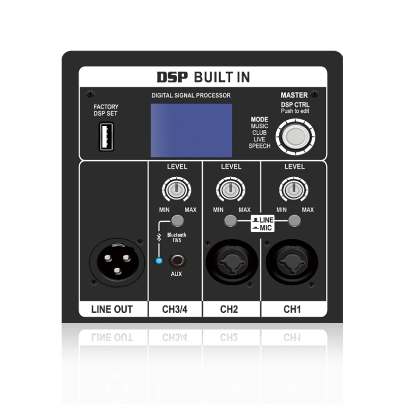 DSP1801: 4 Kanal Giriş ve Mix Out ADAU1701 Tabanlı DSP Fonksiyonel Modülü