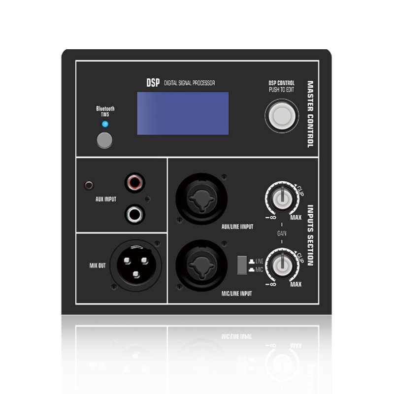 DSP1901: Tek Düğmeli DSP Kontrollü Stereo RCA Girişi ADAU1701 Tabanlı DSP İşlevsel Modülü