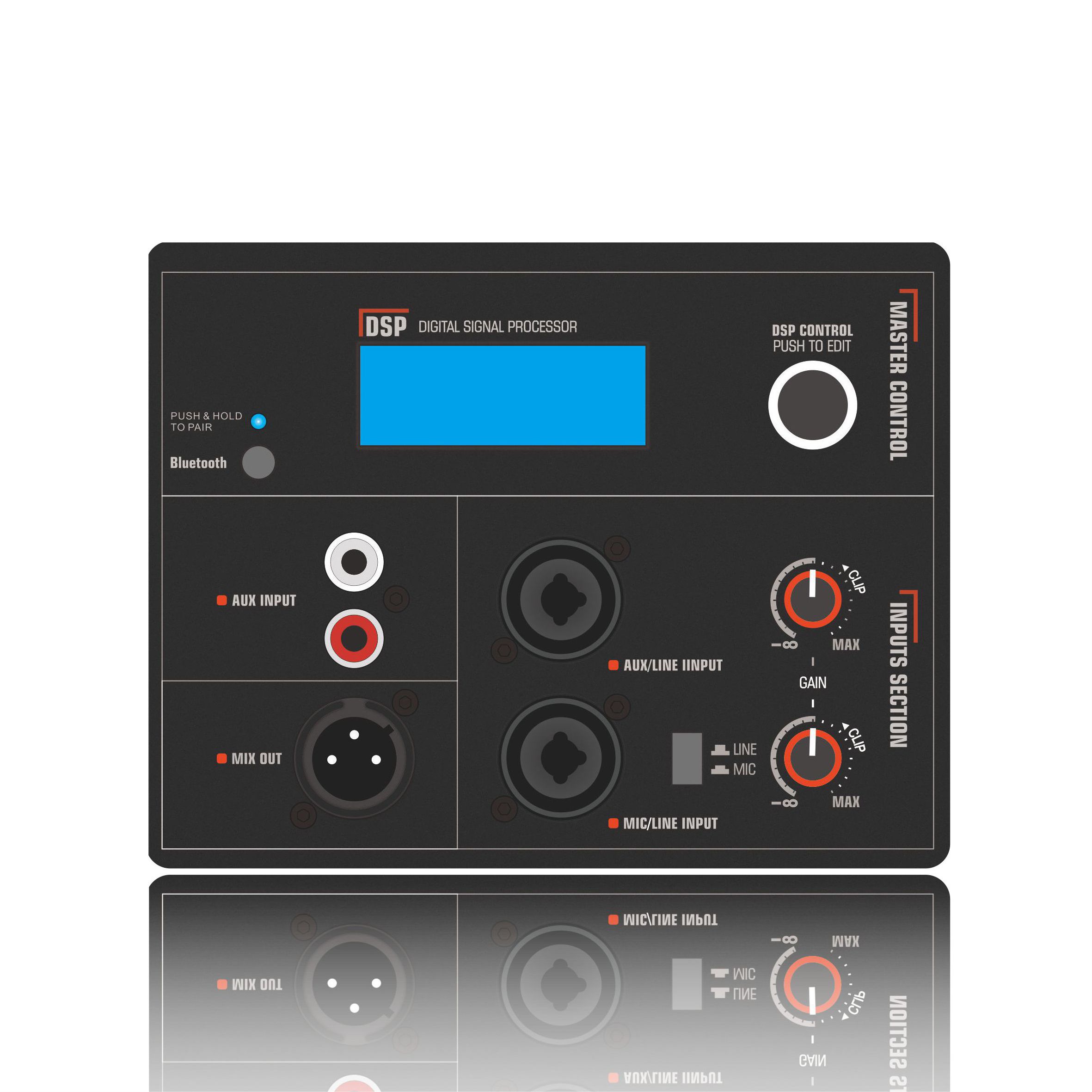 DSP1901: Tek Düğmeli DSP Kontrollü Stereo RCA Girişi ADAU1701 Tabanlı DSP İşlevsel Modülü