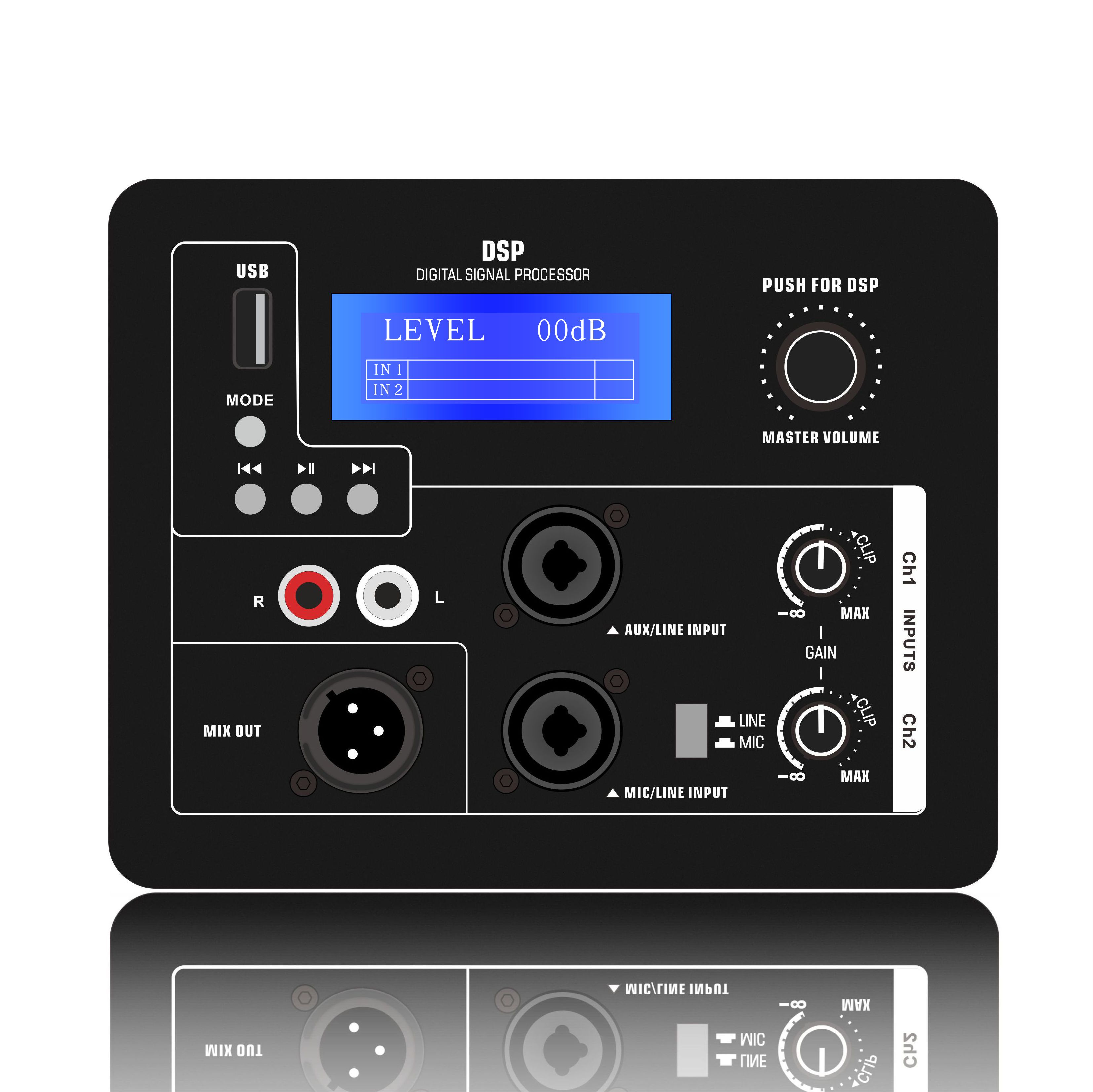 DSP1906: U Disk MP3 Çalar ve Entegre LCD DSP Kontrolü ADAU1701 Tabanlı DSP Fonksiyonel Modülü