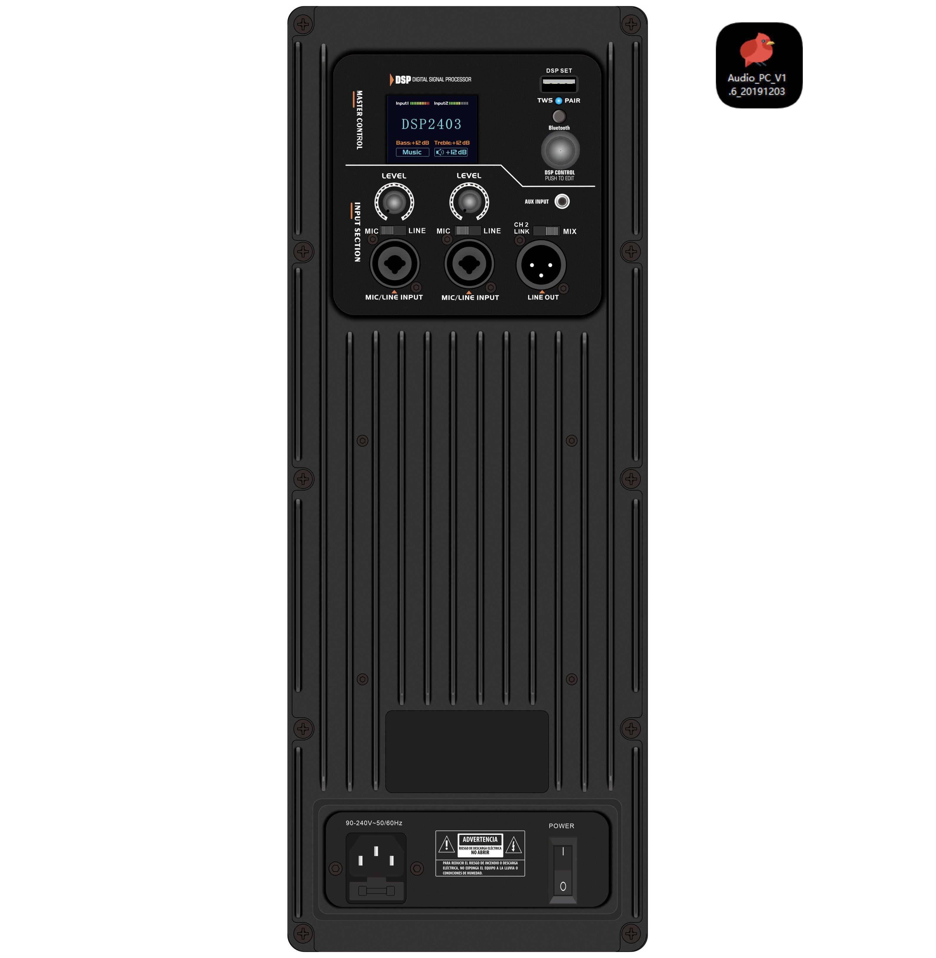 DSP2403 Tam Aralıklı Aktif Hoparlör Amplifikatörü
