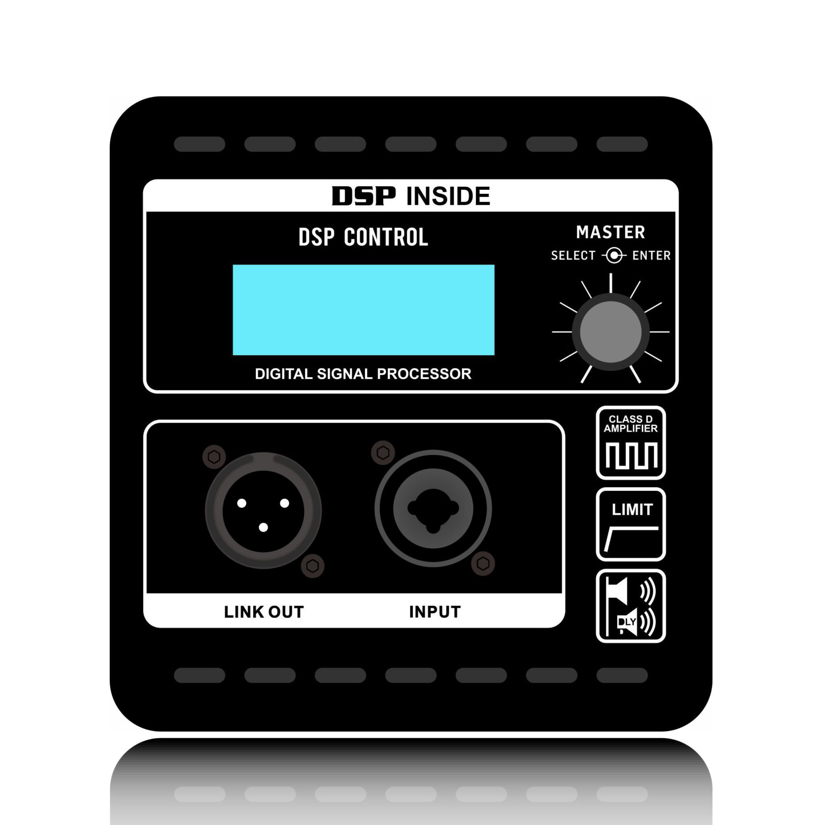QMC800X:LCD ekranlı tek düğmeli DSP kontrolü Profesyonel hat dizisi sistemi DSP Modülü
