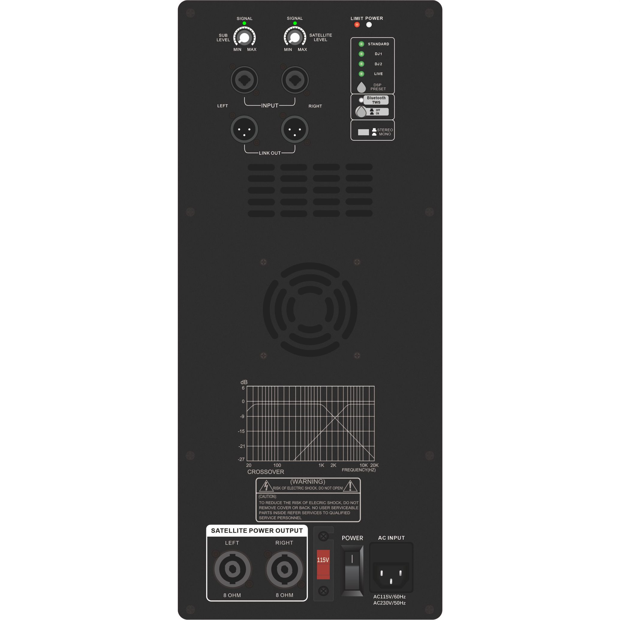 DSP1903SUB Serisi Güçlü Subwoofer 1.1 / 2.1 / 2.2 Kanal Sistemi