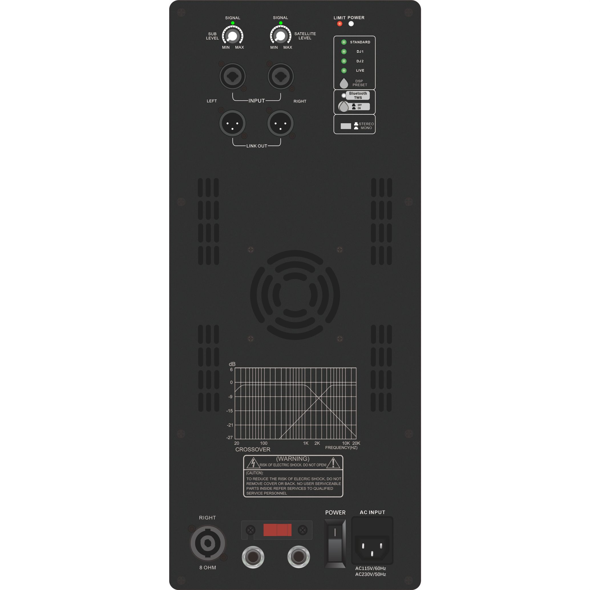 DSP1903SUB Serisi Güçlü Subwoofer 1.1 / 2.1 / 2.2 Kanal Sistemi